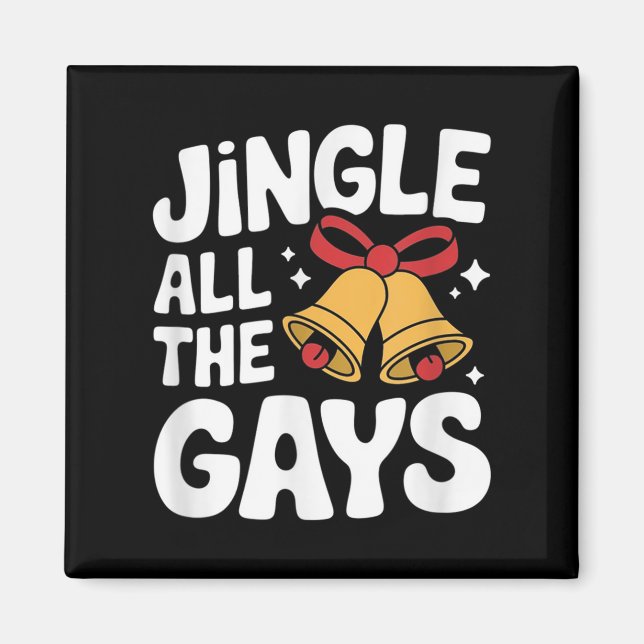 Weihnachten Pun Funny Gay Lgbt Xmas Magnet (Vorne)
