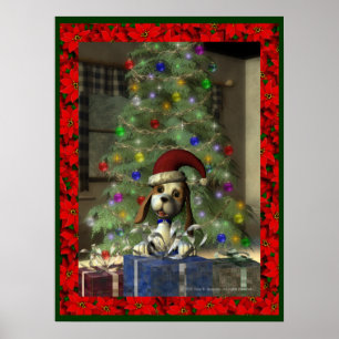 Weihnachten Puppy Print Poster