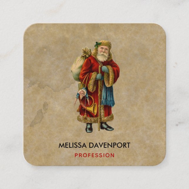 Weihnachten Quadratische Visitenkarte (Vorderseite)