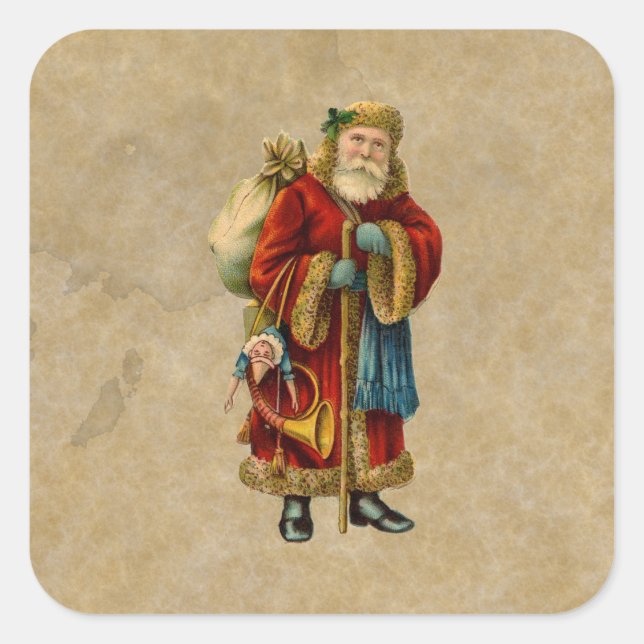 Weihnachten Quadratischer Aufkleber (Vorderseite)