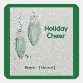 Weihnachten Quadratischer Aufkleber