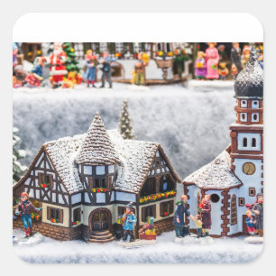 Weihnachten Quadratischer Aufkleber