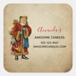 Weihnachten Quadratischer Aufkleber