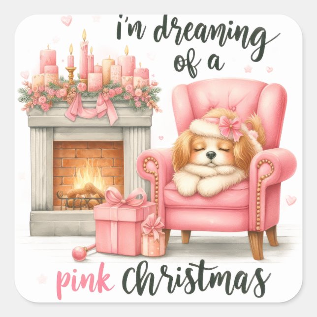 Weihnachten Quadratischer Aufkleber (Vorderseite)