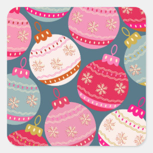 Weihnachten Quadratischer Aufkleber