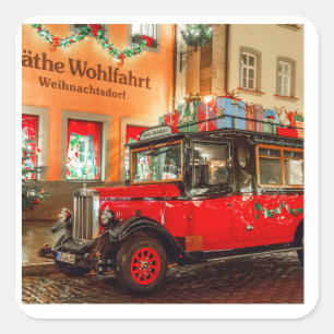 Weihnachten Quadratischer Aufkleber
