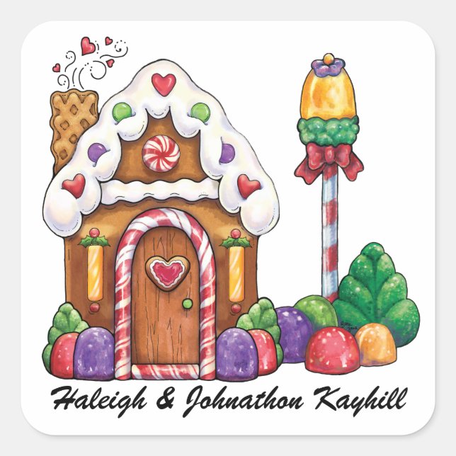 Weihnachten Quadratischer Aufkleber (Vorderseite)