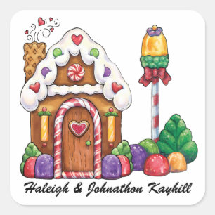 Weihnachten Quadratischer Aufkleber