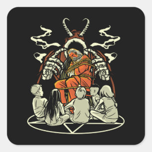 Weihnachten Quadratischer Aufkleber