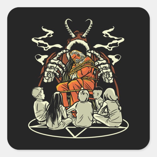 Weihnachten Quadratischer Aufkleber (Vorderseite)