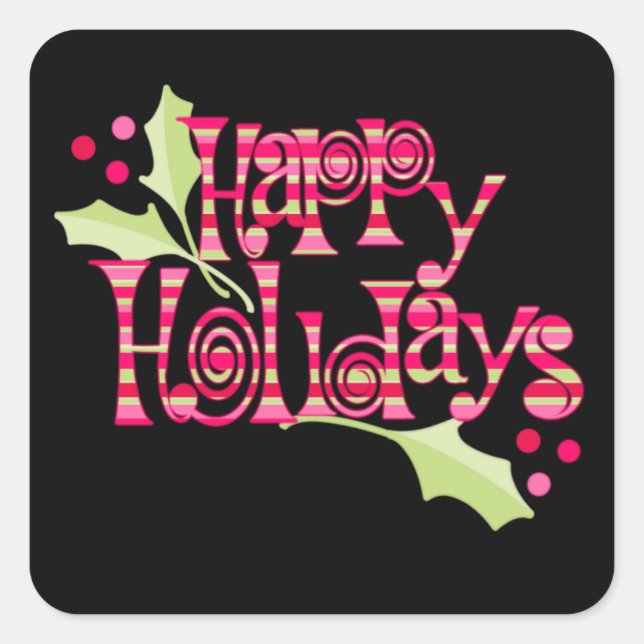 Weihnachten Quadratischer Aufkleber (Vorderseite)