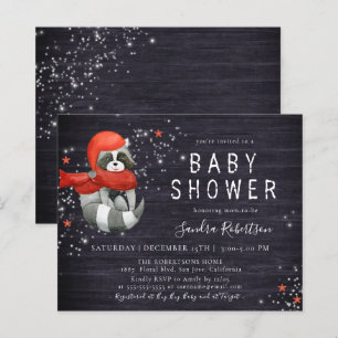 Weihnachten Raccoon Wood Glitzer Kinderdusche