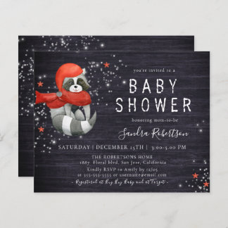 Weihnachten Raccoon Wood Glitzer Kinderdusche