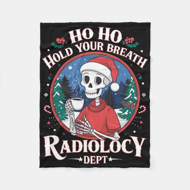 Weihnachten Radiologie Tech Skelett Röntgen Tech C Fleecedecke (Vorderseite)
