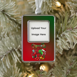 Weihnachten Rahmen-Ornament Silber