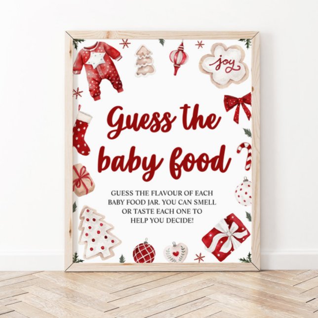 Weihnachten Raten Sie das Baby Food Baby Shower Ga Poster (Von Creator hochgeladen)