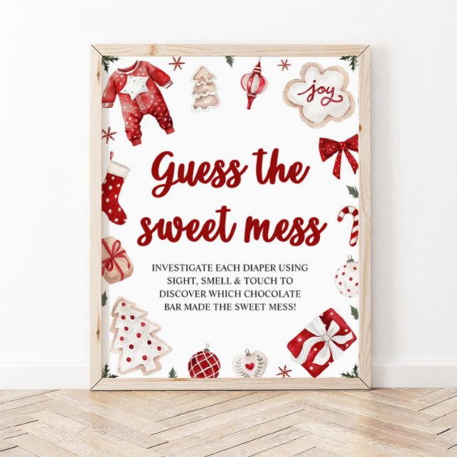 Weihnachten Raten Sie das Sweet Mess Baby Shower G Poster (Von Creator hochgeladen)