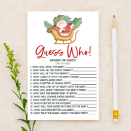 Weihnachten Ratet Wer! Baby Shower Game Briefpapier