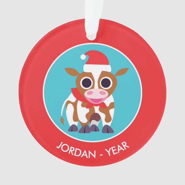 Weihnachten Reba die Kuh Ornament (Vorderseite)