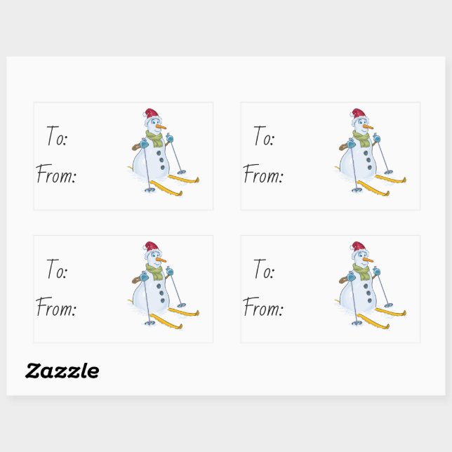 Weihnachten Rechteckiger Aufkleber (Blatt)