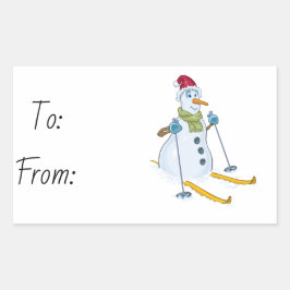 Weihnachten Rechteckiger Aufkleber