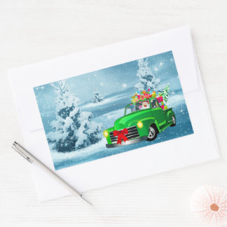 Weihnachten Rechteckiger Aufkleber