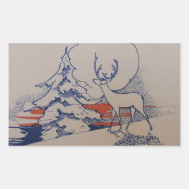 Weihnachten Rechteckiger Aufkleber