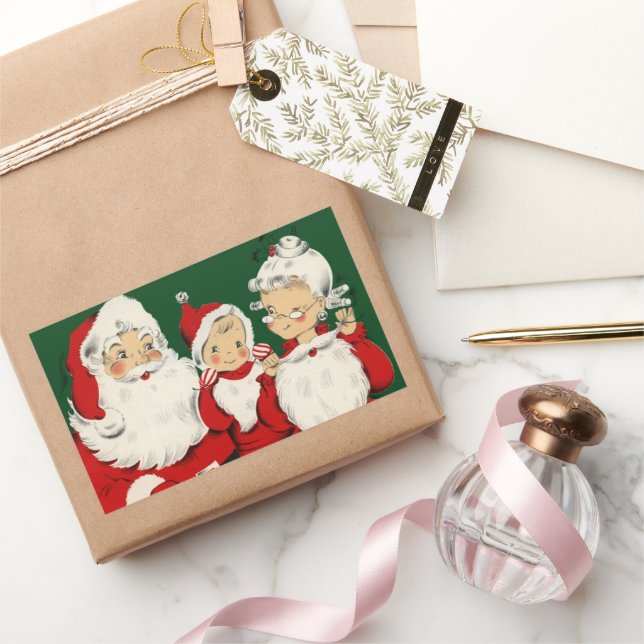 Weihnachten Rechteckiger Aufkleber (Schenken)