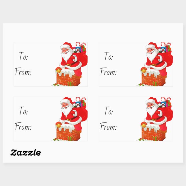 Weihnachten Rechteckiger Aufkleber (Blatt)