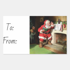 Weihnachten Rechteckiger Aufkleber