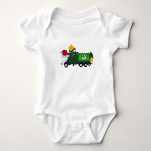 Weihnachten Recycelnd Müllwagen Baby Strampler