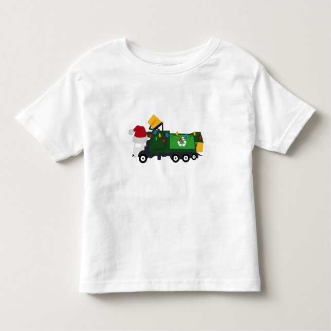 Weihnachten Recycelnd Müllwagen Kleinkind T-shirt (Vorderseite)