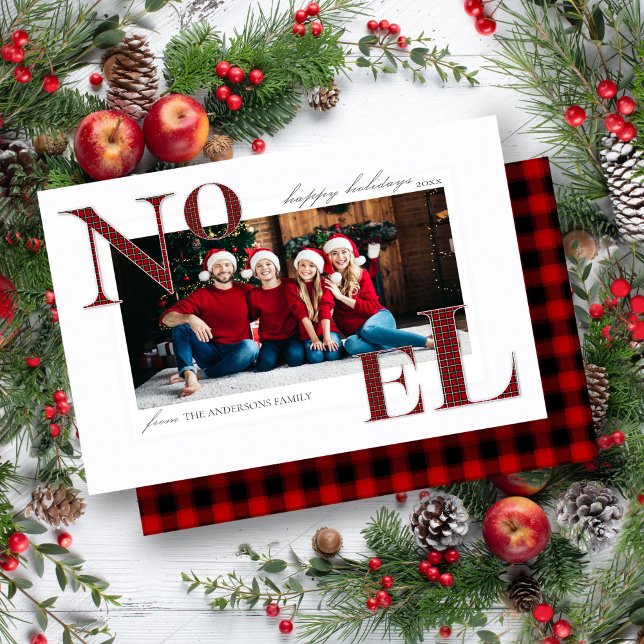 Weihnachten Red Kariert Patches Weihnachtskarte (Von Creator hochgeladen)