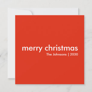 Weihnachten Red Modern Simple Square