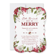 Weihnachten Red Poinsettia Essen Drink und seien S