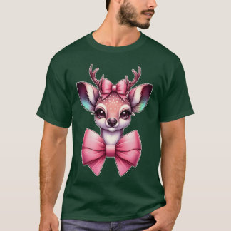 Weihnachten Rein Frohe Weihnachten Pink Tier Retro T-Shirt