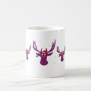 Weihnachten Reindeer Funny Zeichnend Tasse