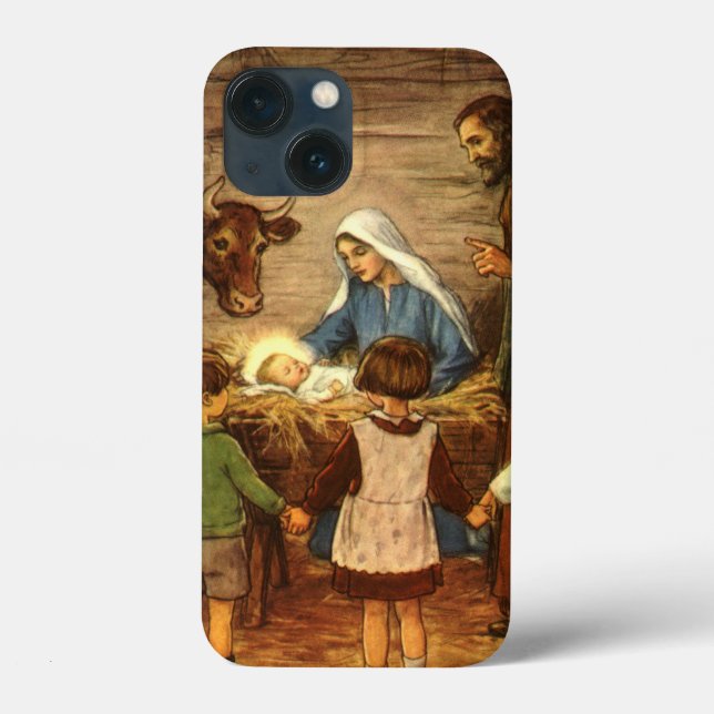 Weihnachten, Religiöse Geburt w Baby Jesus Case-Mate iPhone Hülle (Rückseite)