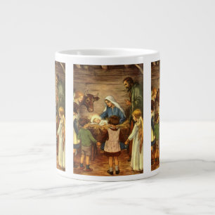 Weihnachten, Religiöse Geburt w Baby Jesus Jumbo-Tasse