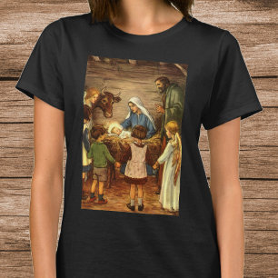 Weihnachten, Religiöse Geburt w Baby Jesus T-Shirt