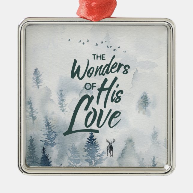 Weihnachten Religiöse Wunder seiner Liebe Segnunge Ornament Aus Metall (Vorne)