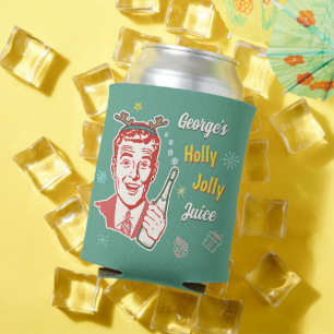 Weihnachten Retro 50er Holly Jolly Saft Lustig Ben Dosenkühler