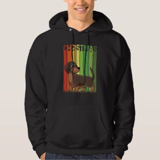 Weihnachten Retro Dachshund Hund Gruppe Passend Xm Hoodie
