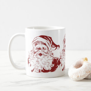 Weihnachten, Retro Jolly Weihnachtsmann in Rot Kaffeetasse