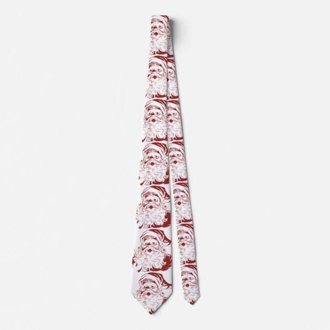 Weihnachten, Retro Jolly Weihnachtsmann in Rot Krawatte (Vorderseite)