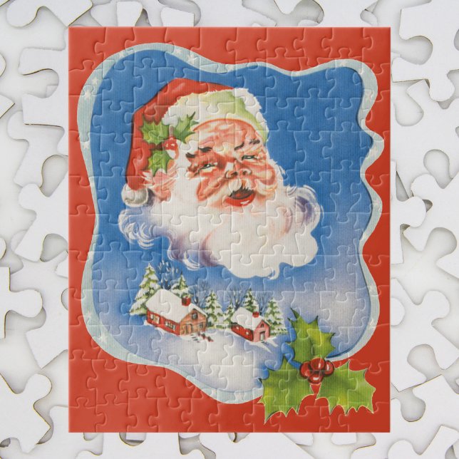 Weihnachten, Retro Jolly Weihnachtsmann Puzzle (Von Creator hochgeladen)