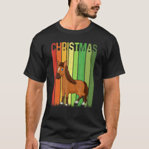 Weihnachten Retro Pferd Süße Gruppe Matching Xmas T-Shirt