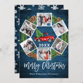 Weihnachten Retro Red Farm LKW Gruß 6 FOTO