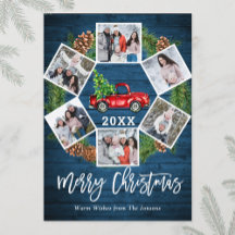 Weihnachten Retro Red Farm LKW Gruß 6 FOTO