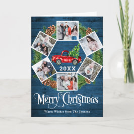 Weihnachten Retro Red Farm LKW Gruß 6 FOTO